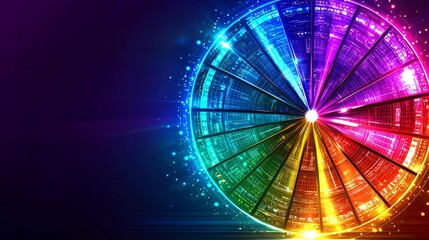 Personality Development Psychology Vibrant color wheel showcasing a spectrum of light and energy.