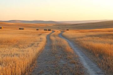 Fototapeta premium Golden Hour on the Prairie