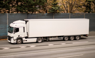 Modern Long-Trailer Truck For Efficient Sustainable Cargo Transportation Logistics And Delivery