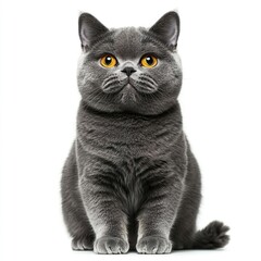 british cat isolated on white