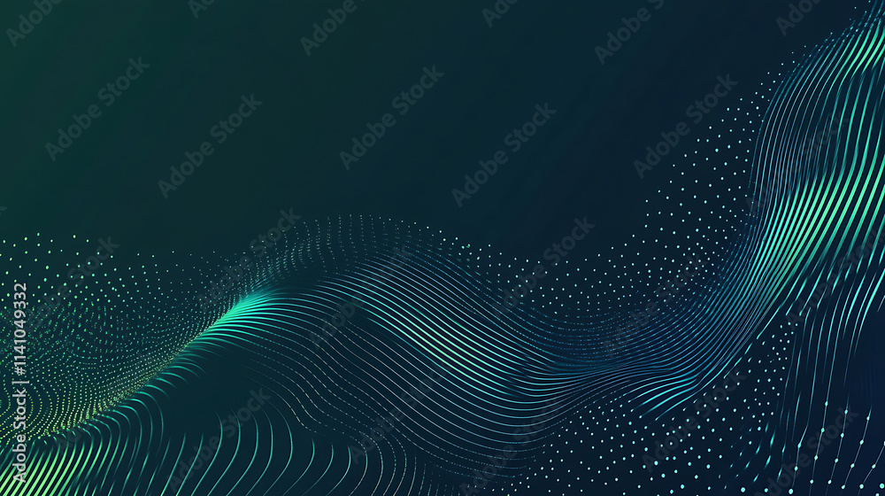 Aufkleber Dark green blue grainy gradient background noise texture backdrop web page header banner design