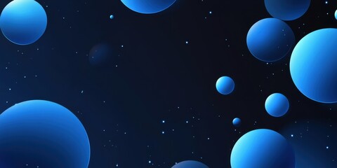 Fototapeta premium Blue background with abstract geometric shapes and gradients for modern design, web banner, or presentation template Generative AI