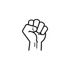 raised fist icon vector