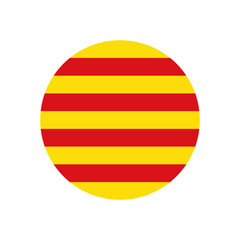 Flag of Catalonia autonomous community, Spain. Senyera flag