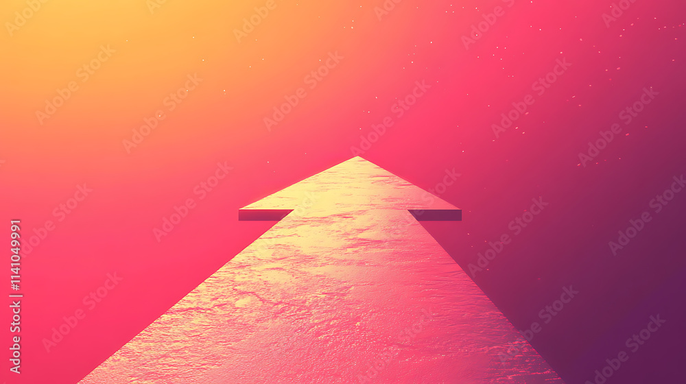 Poster Digital arrow pointing forward