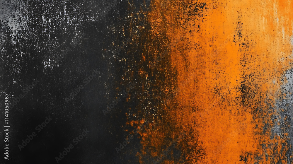 Fototapete black orange grey bokeh, a normal simple grainy noise grungy empty space or spray texture, a rough a
