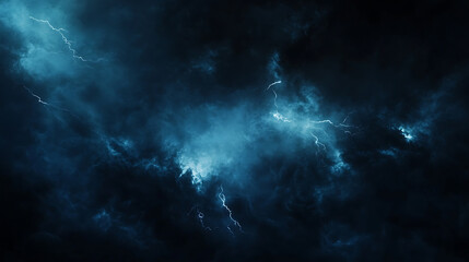 Abstract lightning bolts against dark night sky electric storm natural phenomenon weather concept