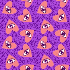 Valentine hearts seamless 14 February love pattern for wrapping paper