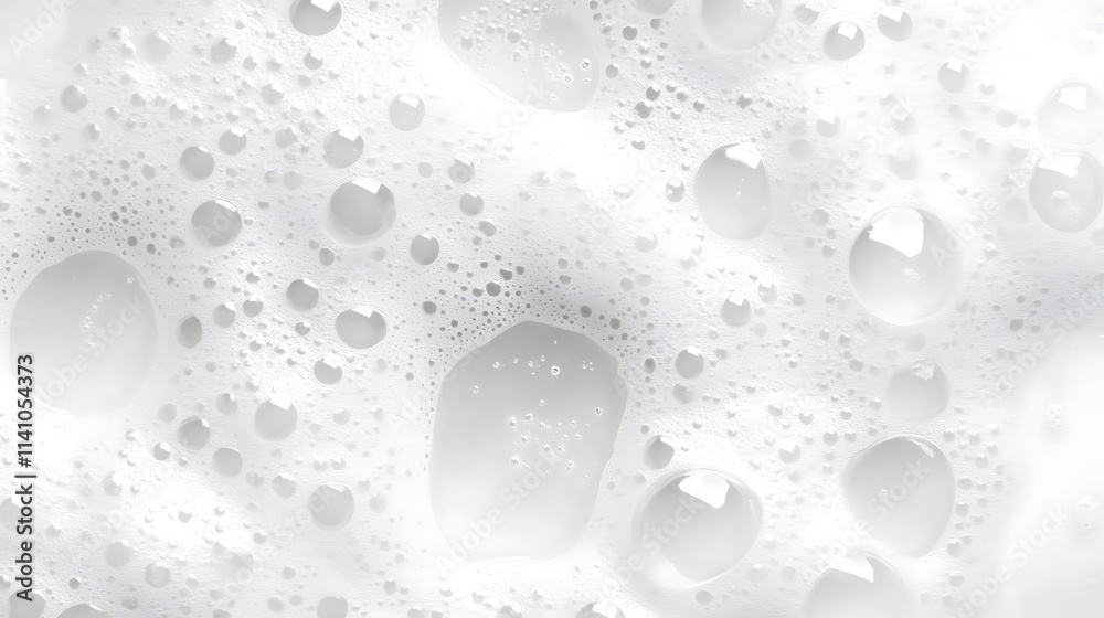 Poster abstract white soap foam bubbles texture background