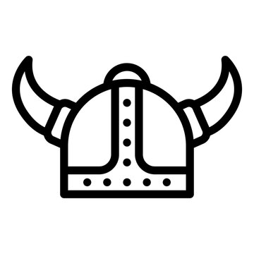 recommend clip art: Viking Helmet outline icon horn helmet warrior