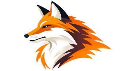 Obraz premium Stylized fox head profile.