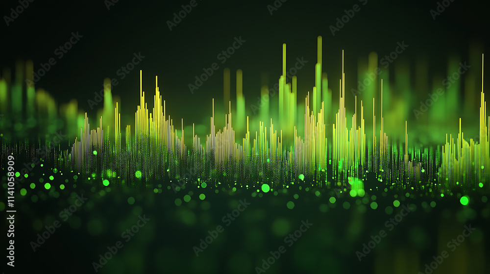 Leinwandbilder ascending green candlesticks signal growth: a detailed analysis of cryptocurrency value increase ove