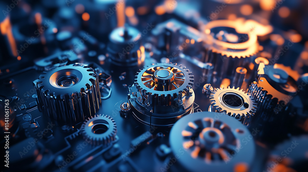 Leinwandbilder a business concept based on automation software technology and process systems