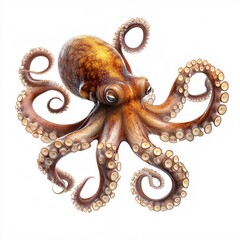 Obraz premium octopus on white background