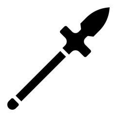 Spear Weapon glyph icon battle warrior viking