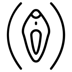 Human vagina, vaginal opening or female reproductive sex organ vector icon for apps and websites