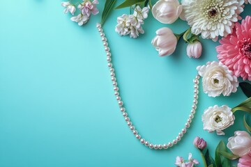 lily turquoise background image