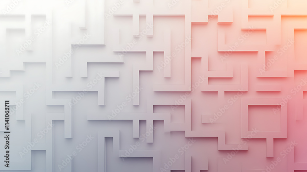 Aufkleber A gradient background transitioning from white to light gray with a subtle maze-like pattern, suitable for creative concepts