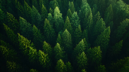 A lush forest with tall trees and diverse vegetation, representing the importance of preserving biodiversity in forest ecosystems, concept nature conservation, sustainability, green lifestyle, forest