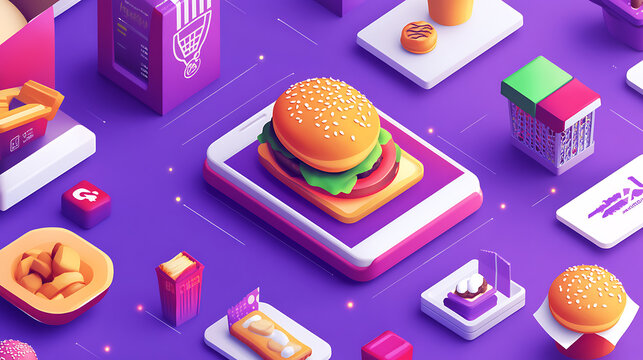 A vibrant and user-friendly food delivery mobile app interface showcasing various restaurant options, meal categories, and a seamless ordering process for a convenient dining experience