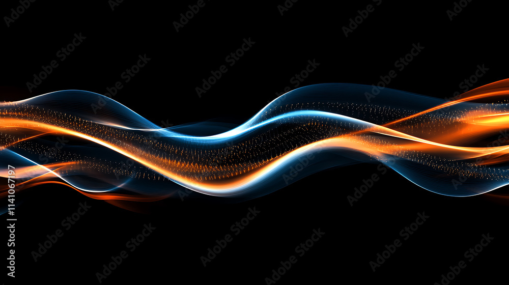 Poster Abstract blue technology background with binary code 1 and 0
