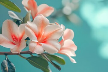 Fototapeta premium lily turquoise background image