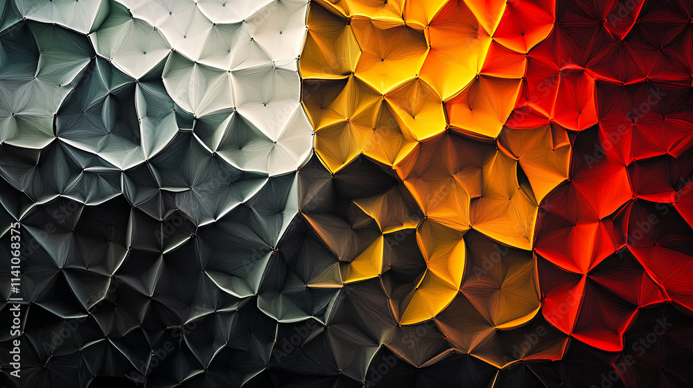 Poster abstract delaunay voronoi trianglify generative art background illustration