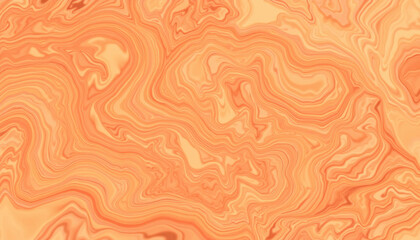 Abstract Orange Swirled Marble Pattern Background