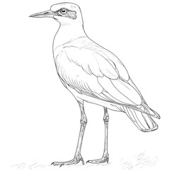 Fototapeta premium Line drawing of a bird. (1)