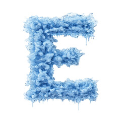 Obraz premium Frozen letter E with icicles.