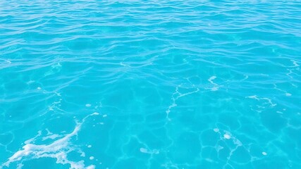 Obraz premium Crystal clear turquoise ocean water with gentle waves and foam, tropical, refreshing, waves