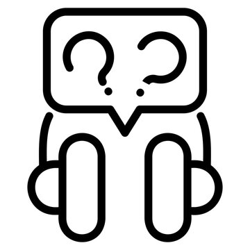 recommend clip art: Customer service outline style icon