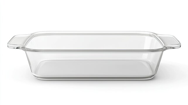 A clear glass baking dish designed for cooking and serving various dishes.