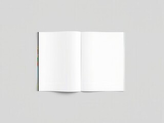 Fototapeta premium Blank tri-fold brochure magazine template isolated on gray background for design replacement, mockup, isolated