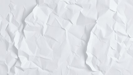 Obraz premium Close up of crumpled white paper with shadows and texture, texture, crumpled