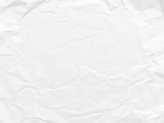 Obraz premium Crumpled white poster with creased texture for background design or mockup, wrinkled, distressed, poster