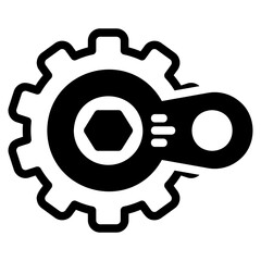 Service black glyph style icon