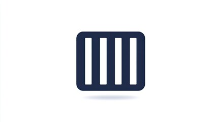 A simple icon depicting a grid or barred structure, often used in design or interface contexts.