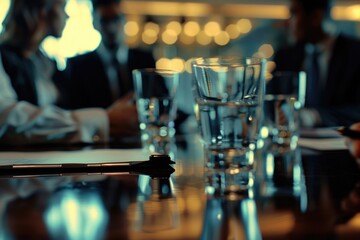 Corporate business team and manager in a meeting  close up