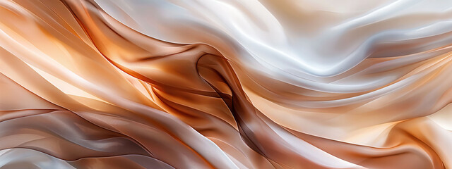 Fototapeta premium Flowing mocha mousse textures with sleek typography and smooth gradients creating a minimalistic aesthetic for 2025