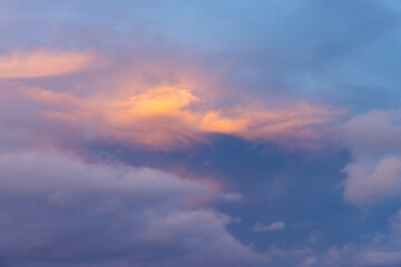 Vibrant Sunset Clouds Illuminating the Evening Sky over West Coast Landscapes