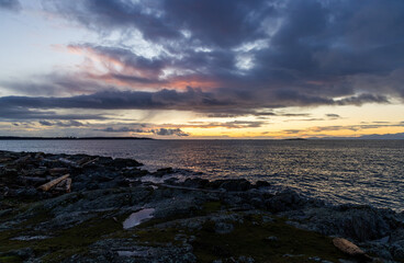 Tranquil Coastal Sunrise Over Vancouver Island Waters