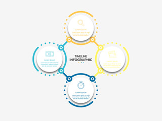 Business circle infographic template. timeline infographic icons designed for abstract background template.