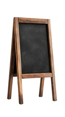 Wooden blank blackboard on transparent background, perfect for adding your own text or design