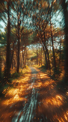 Obraz premium abstract forest canopy with gentle lines and soothing colors,