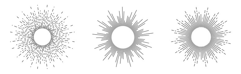 vintage sunburst element