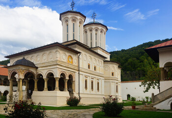 Horezu Monastery considered masterpiece of Brancovenesc style, Wallachia, Romania