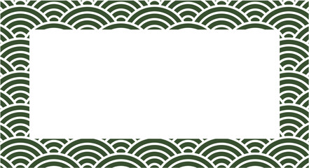 traditional japanese seamless wave pattern frame