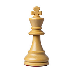 Chess piece King isolated on transparent background png, 3D