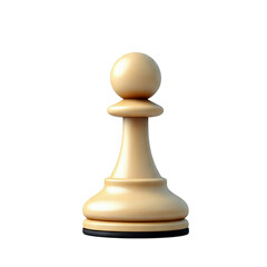 Chess piece Pawn isolated on transparent background png, 3D